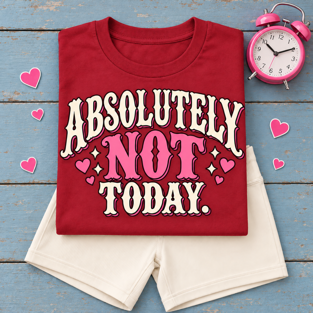 Absolutely Not Today color Red