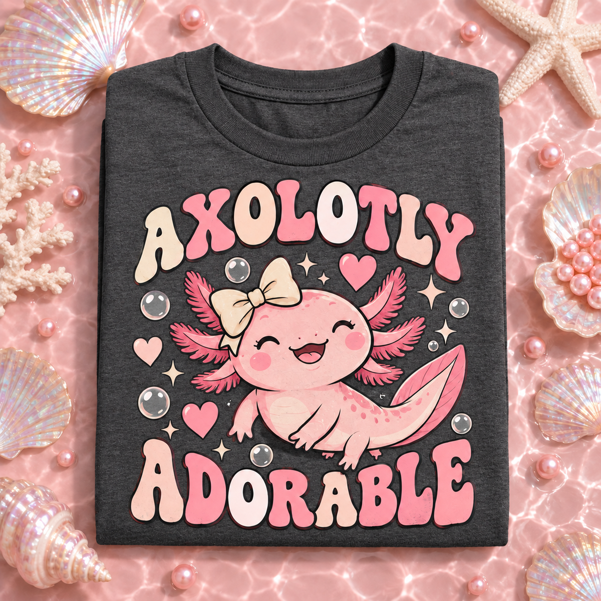 Axolotly Adorable youth T-shirt in Dark Heather