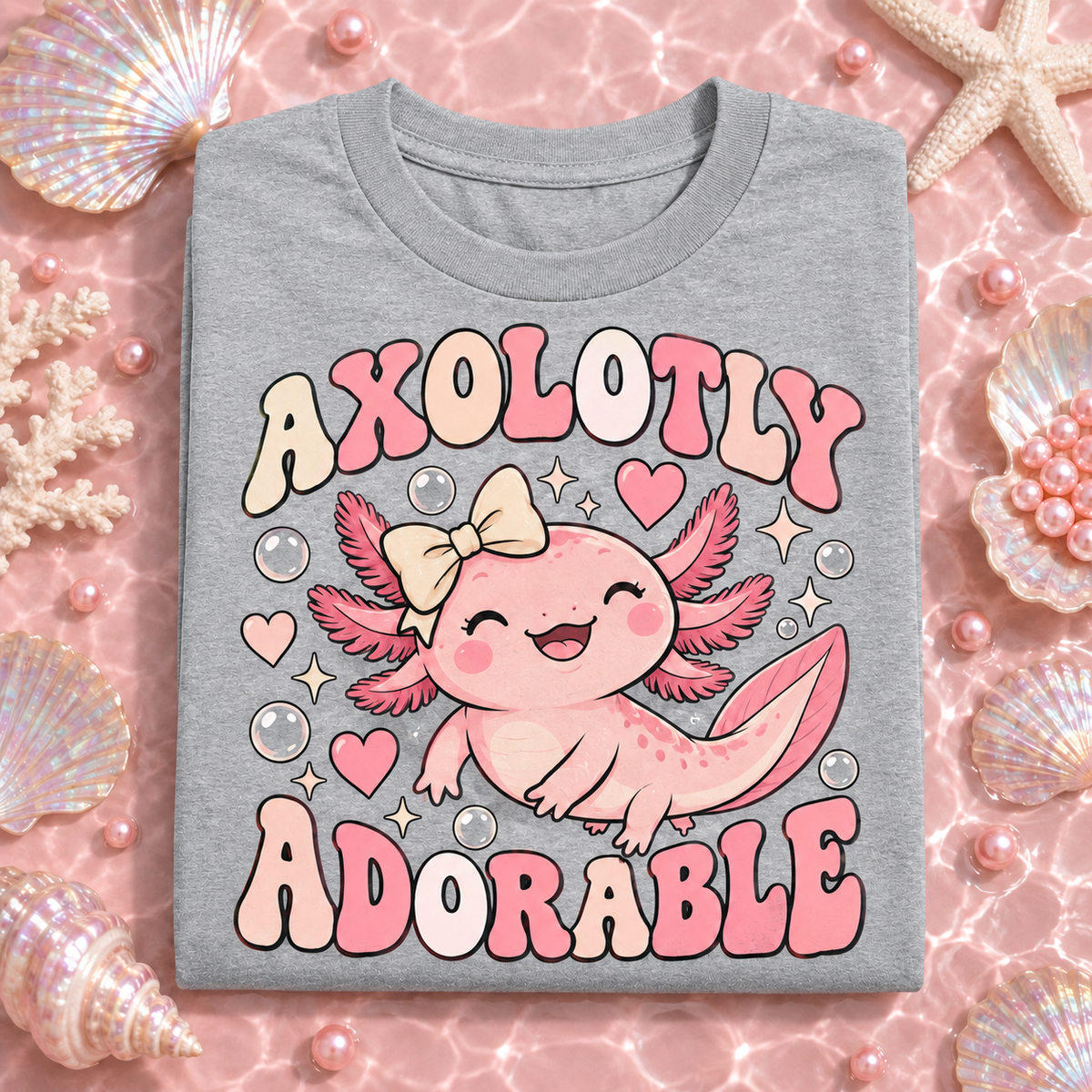 Axolotly Adorable youth T-shirt in Sport Grey