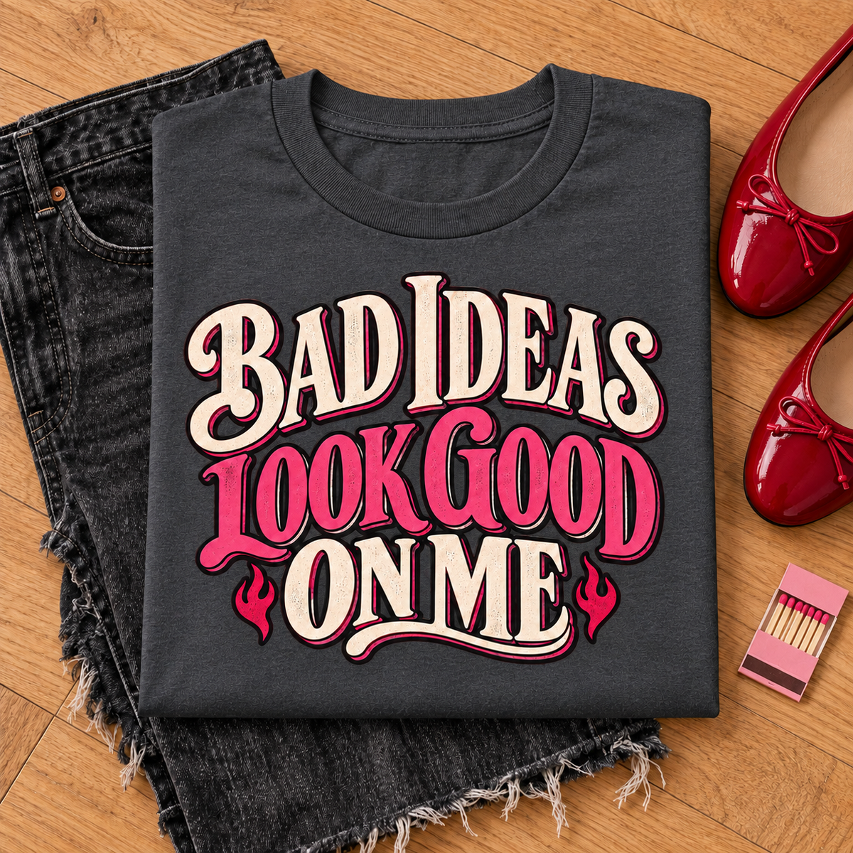 Bad Ideas Look Good on Me color Dark Heather