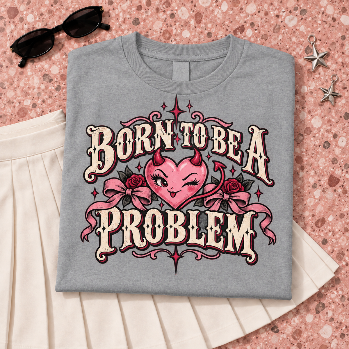 Born to Be a Problem color Sport Grey