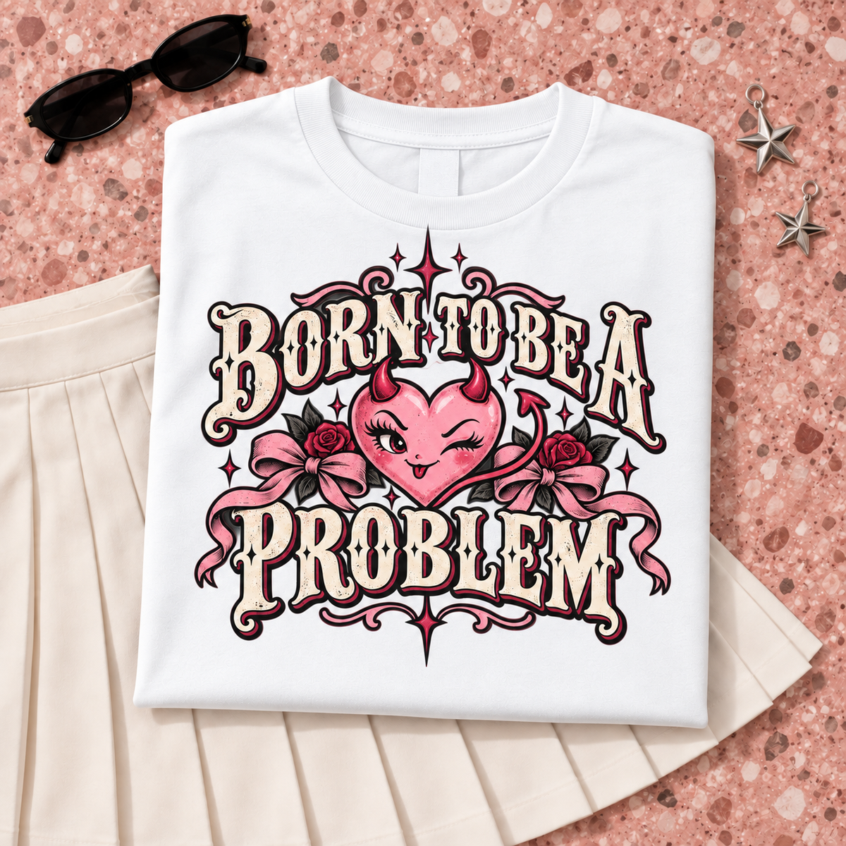 Born to Be a Problem color White
