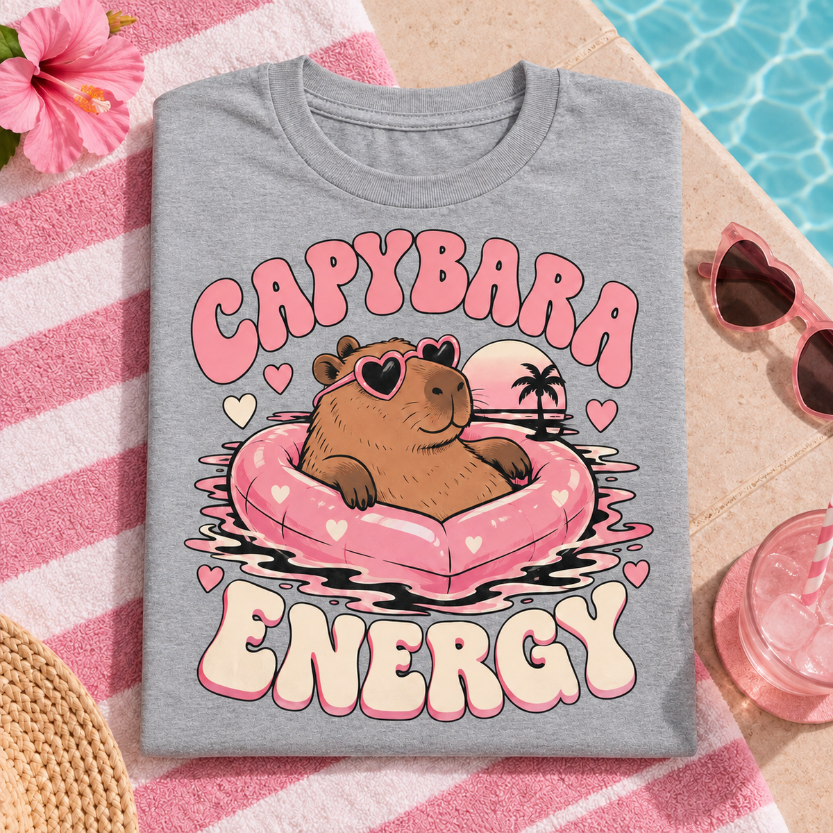 Capybara Energy youth T-shirt in Sport Grey
