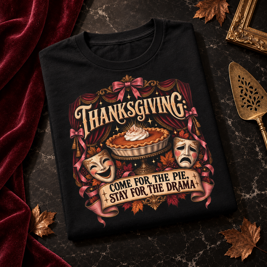 Come for the Pie, Stay for the Drama Thanksgiving T-Shirt