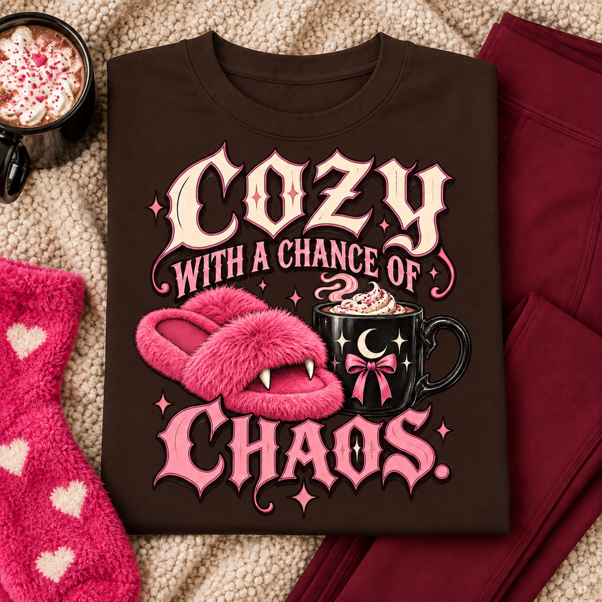 Cozy With a Chance of Chaos color Dark Chocolate