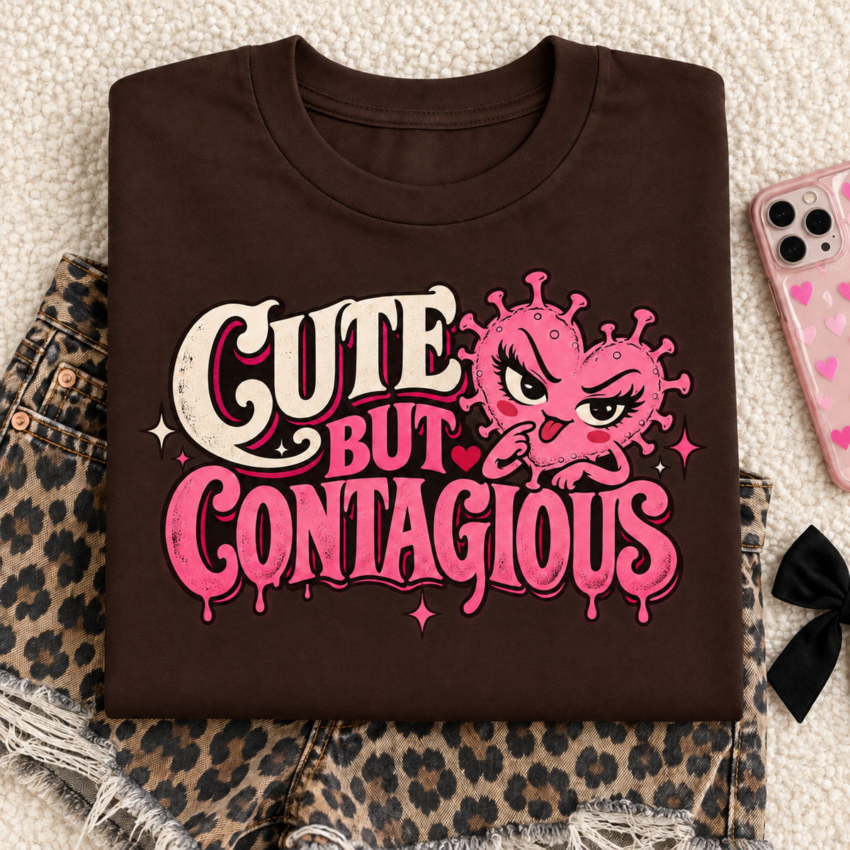 Cute But Contagious color Dark Chocolate