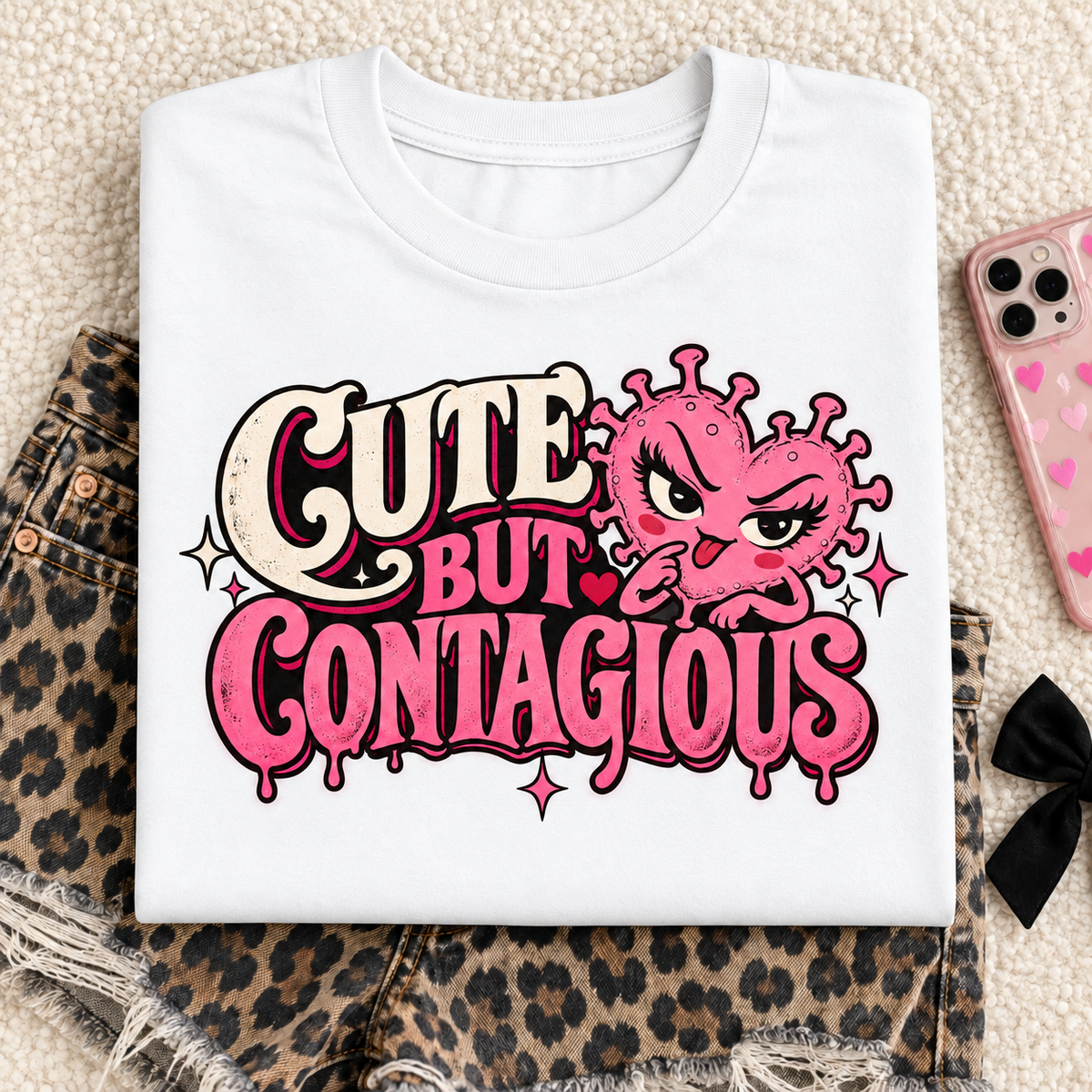Cute But Contagious color White