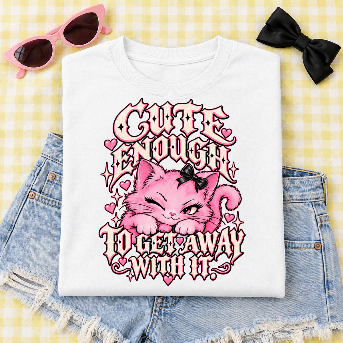 Cute Enough to Get Away With It color White