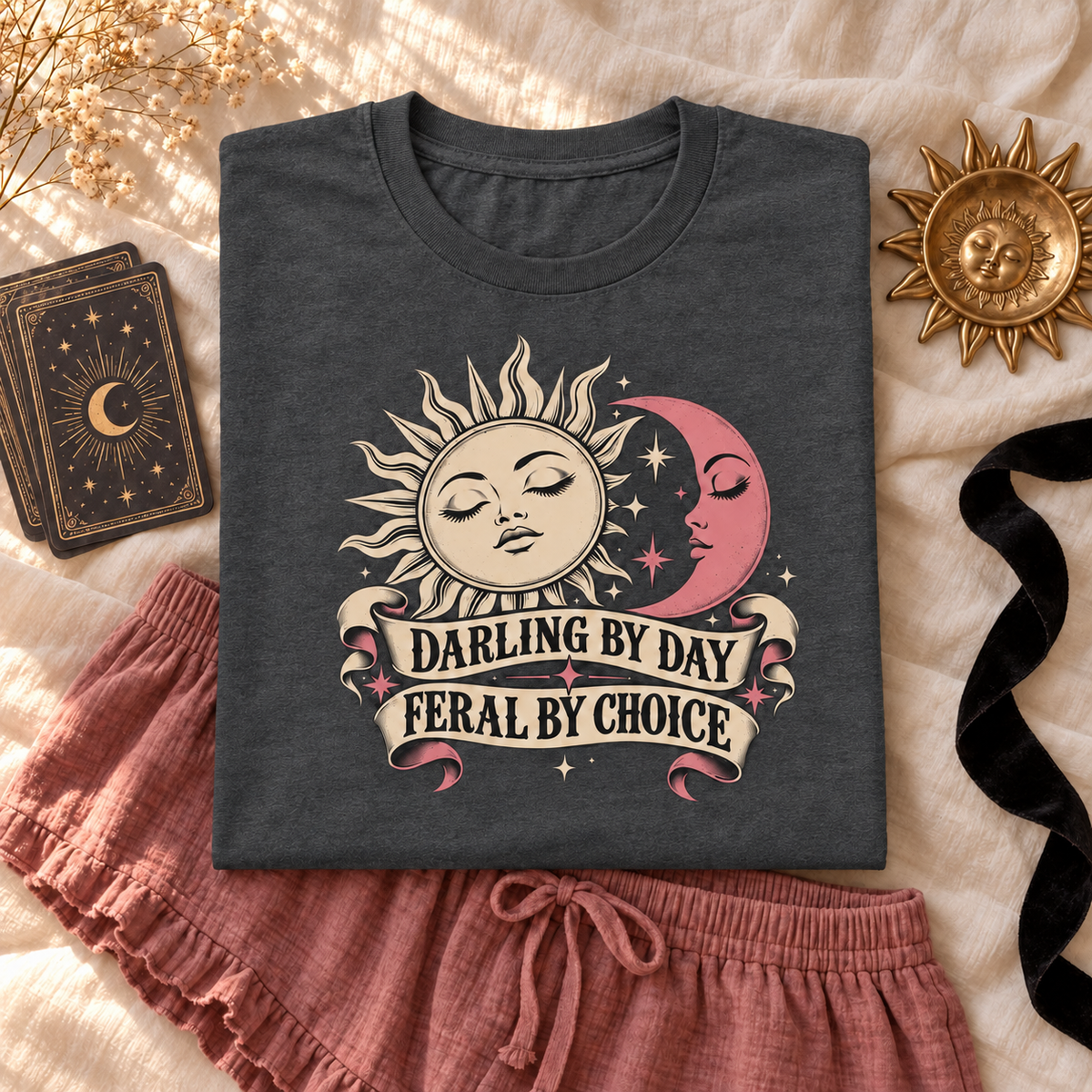 Darling by Day Feral by Choice color Dark Heather