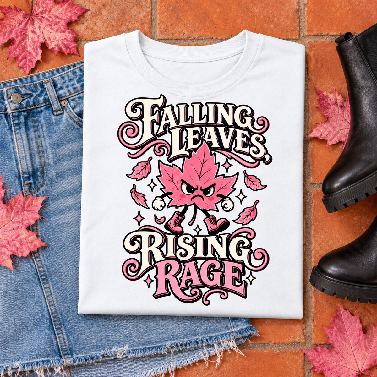 Falling Leaves, Rising Rage color White