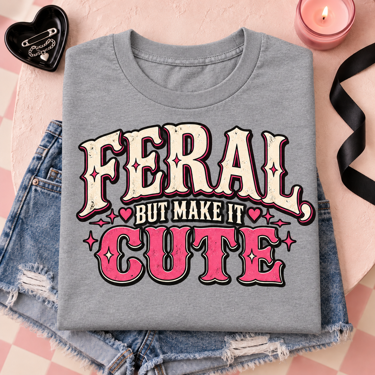 Feral But Make It Cute color Sport Grey