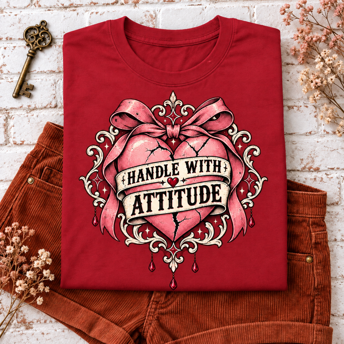 Handle With Attitude color Red