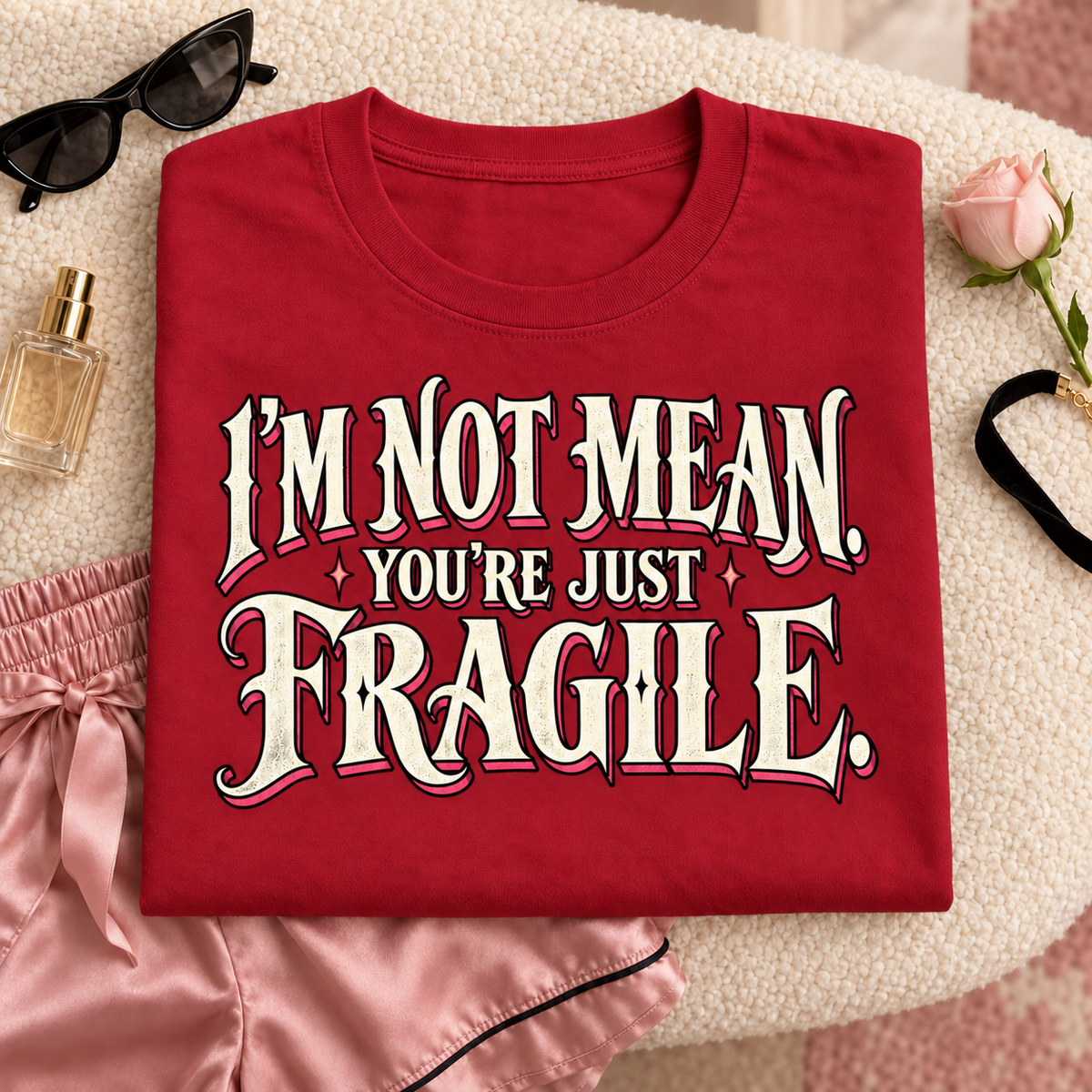 I'm Not Mean color Red