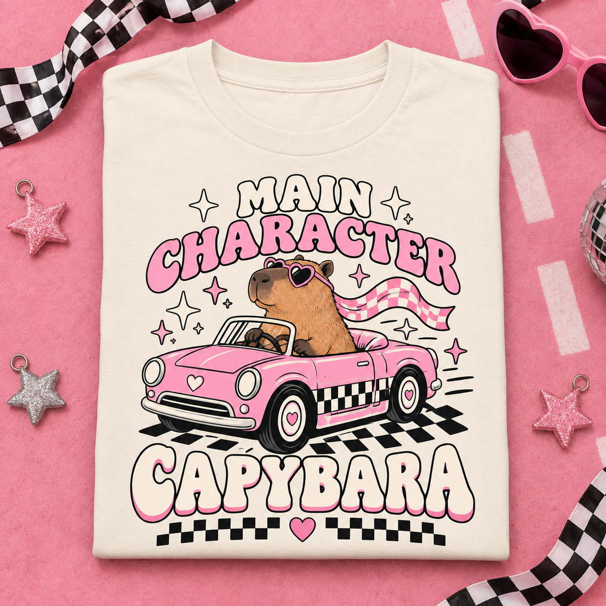 Main Character Capybara youth T-shirt in Natural