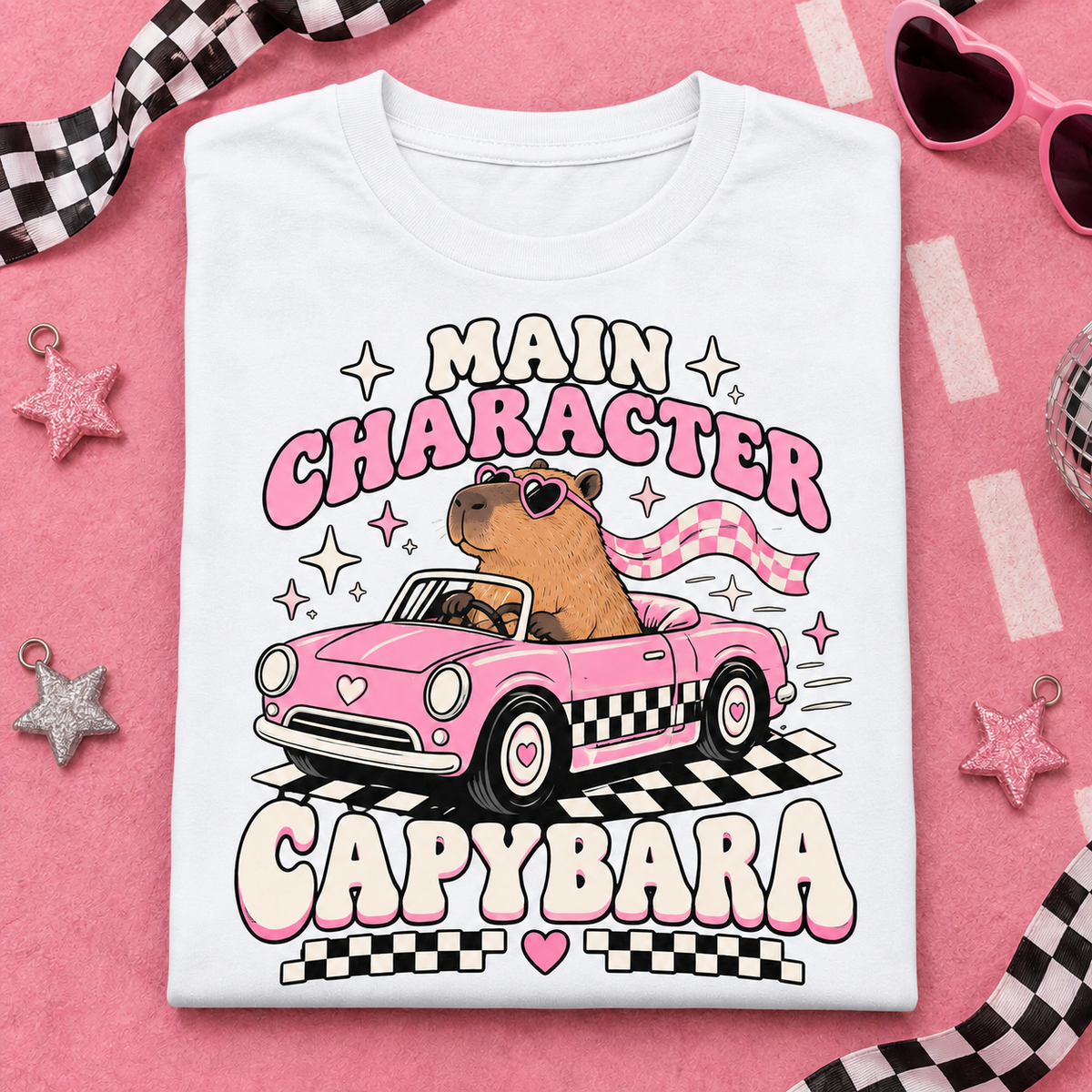 Main Character Capybara youth T-shirt in White