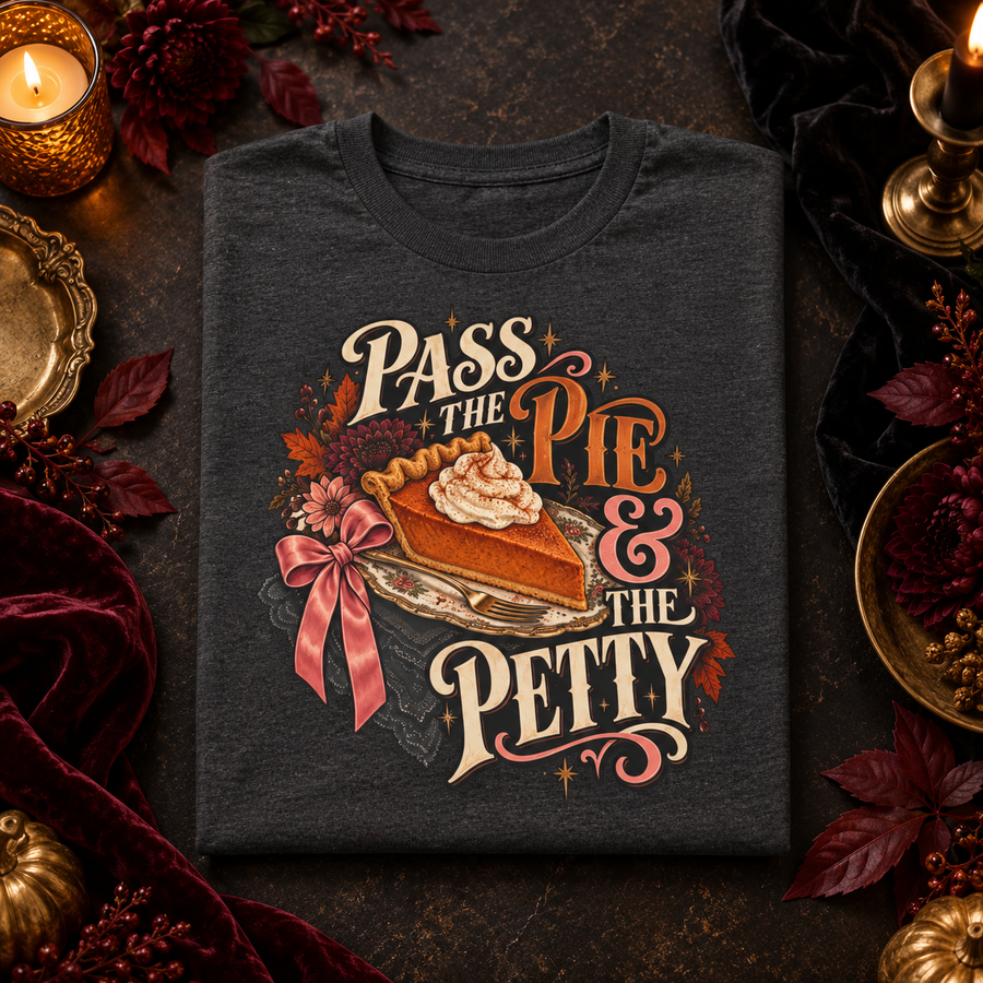 Pass the Pie & the Petty Thanksgiving Graphic T-Shirt