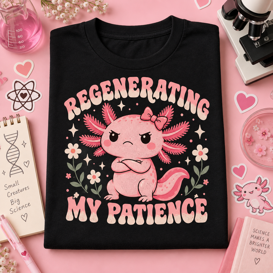 Regenerating My Patience Youth T-Shirt – Axolotl Kids Tee
