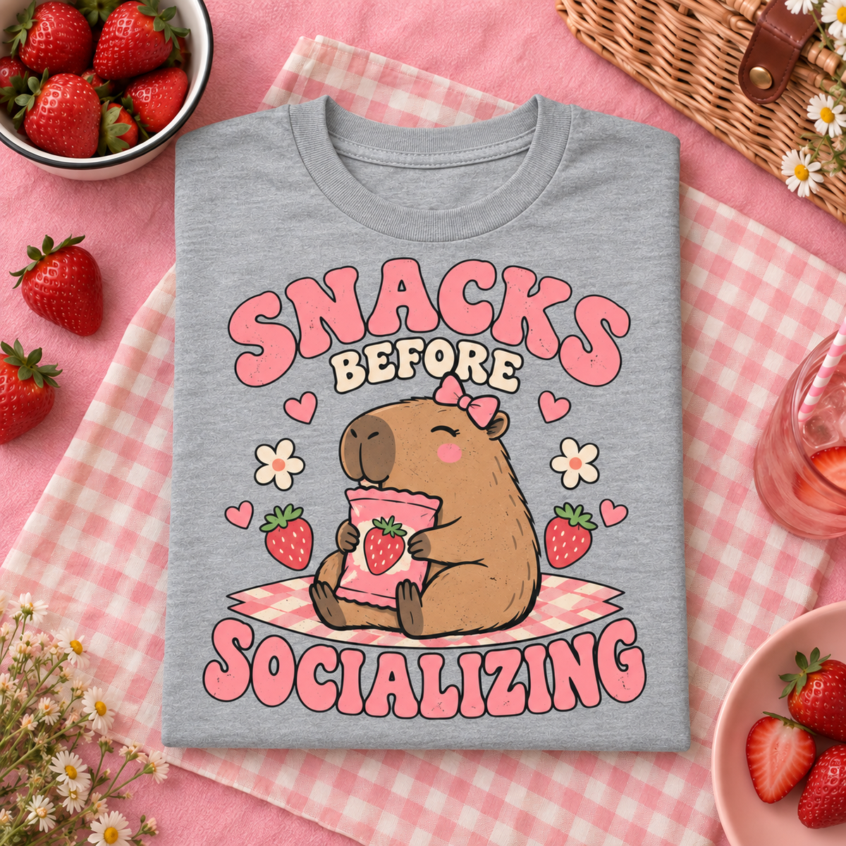 Snacks Before Socializing youth T-shirt in Sport Grey