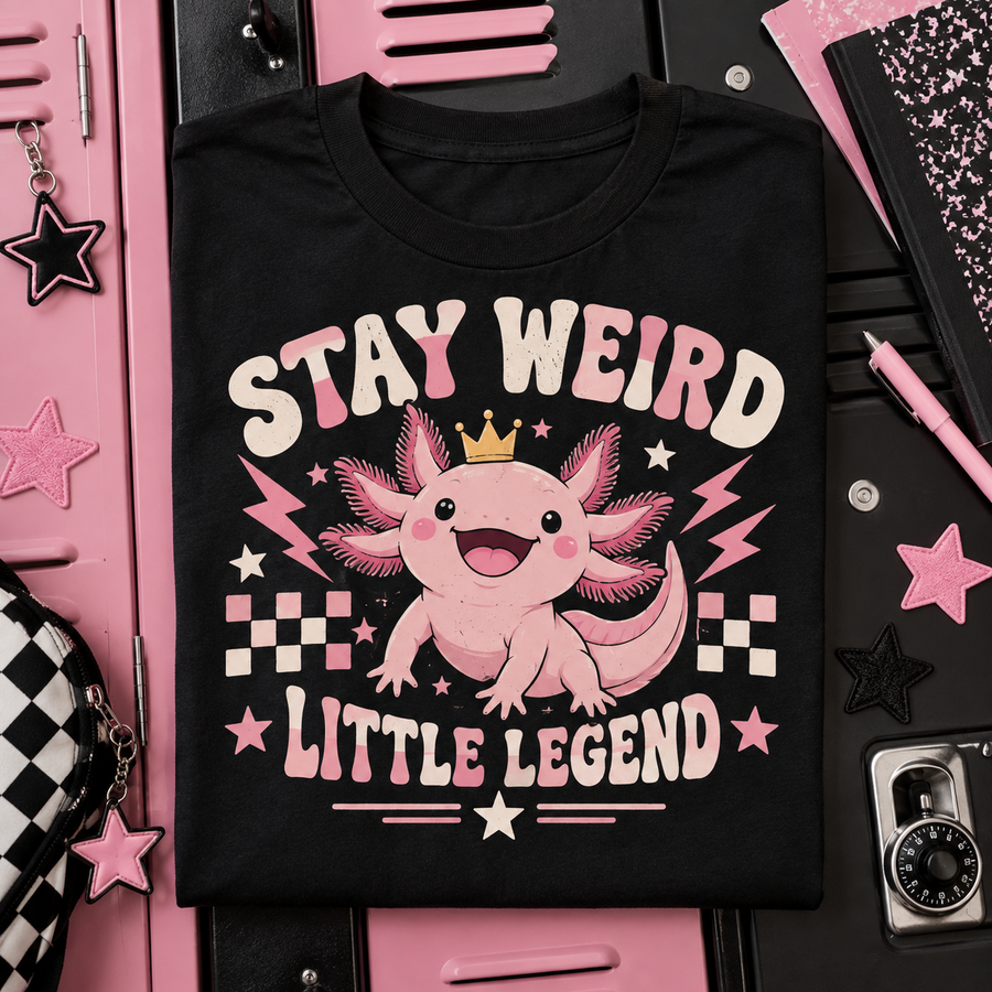 Stay Weird Little Legend Youth T-Shirt – Axolotl Kids Tee