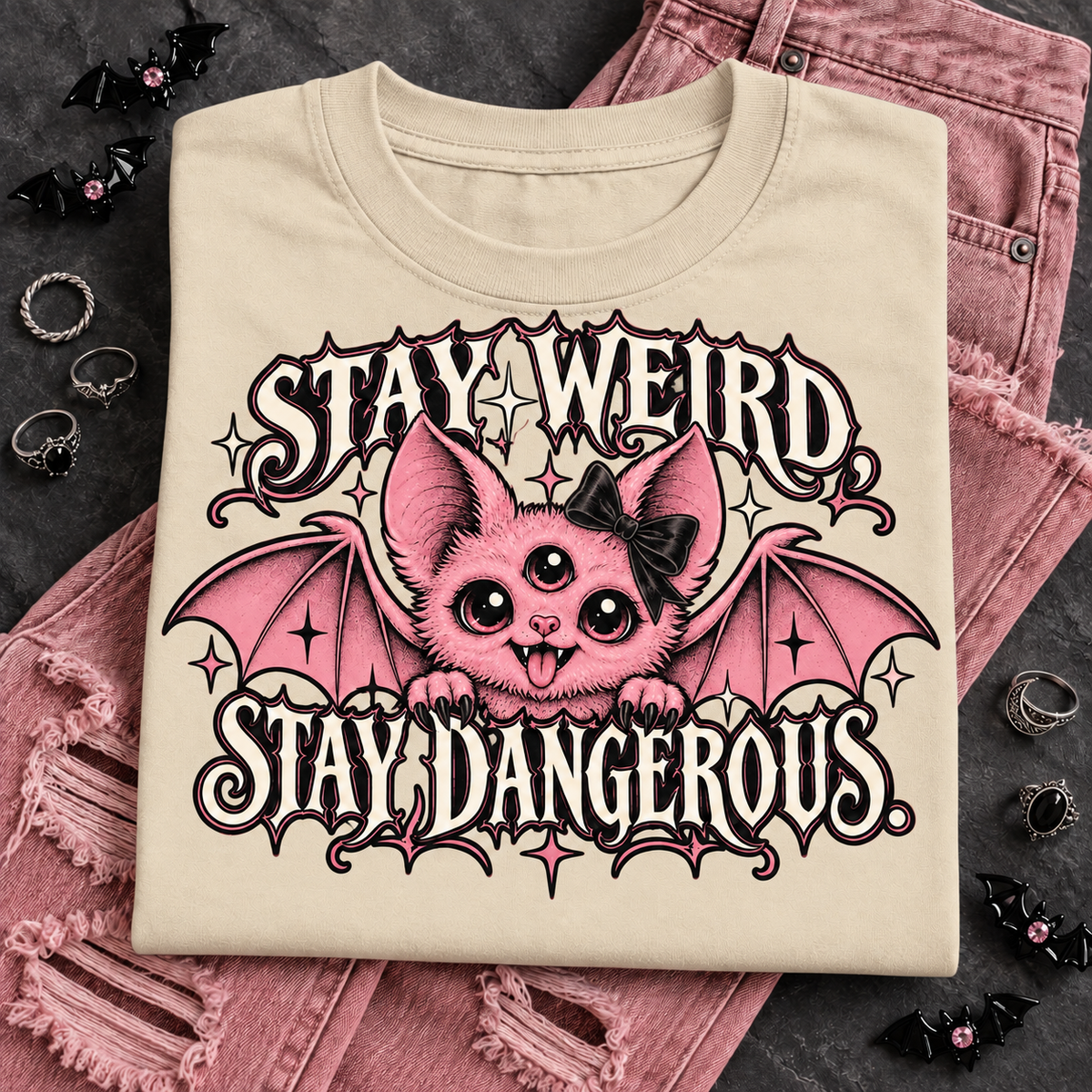 Stay Weird, Stay Dangerous color Natural