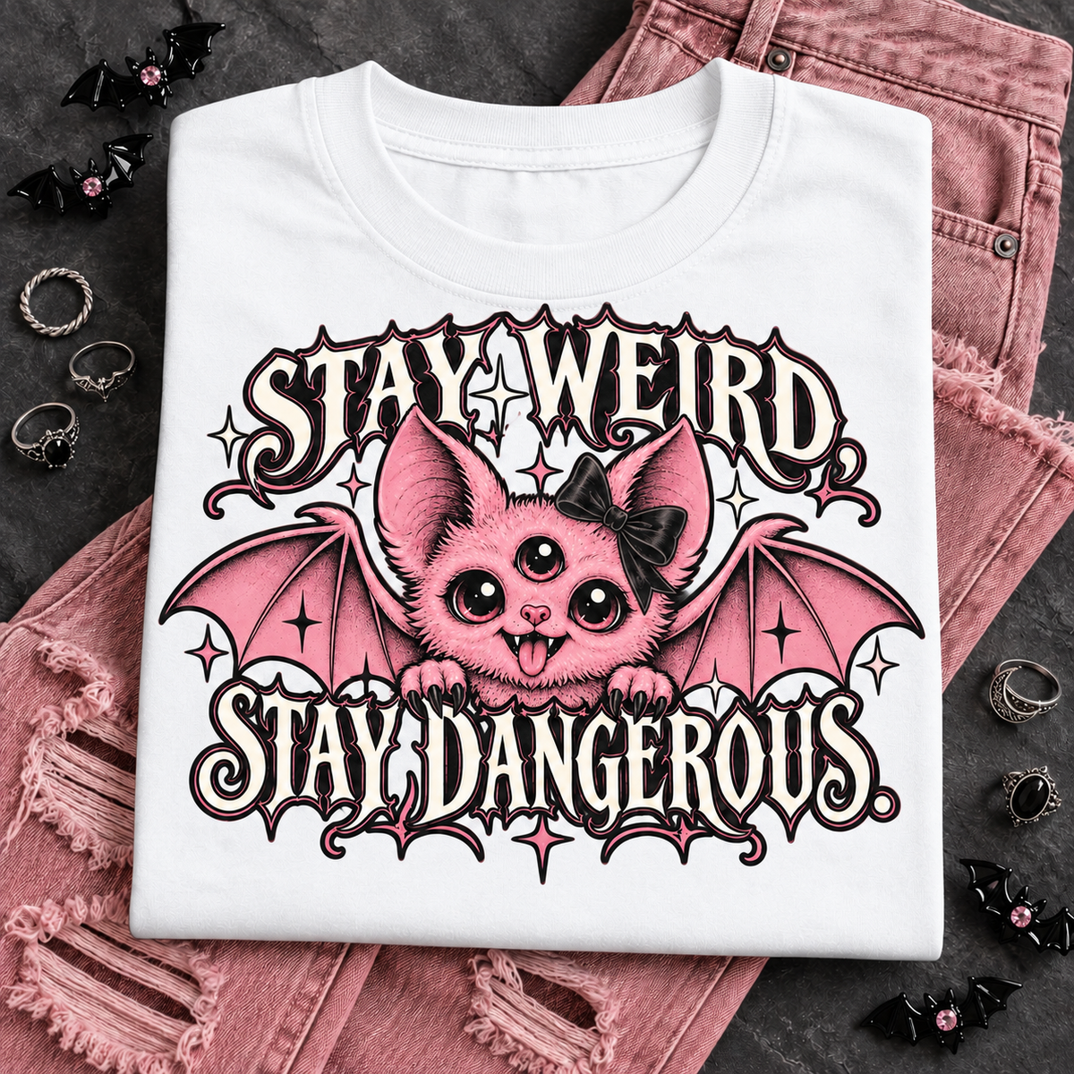 Stay Weird, Stay Dangerous color White