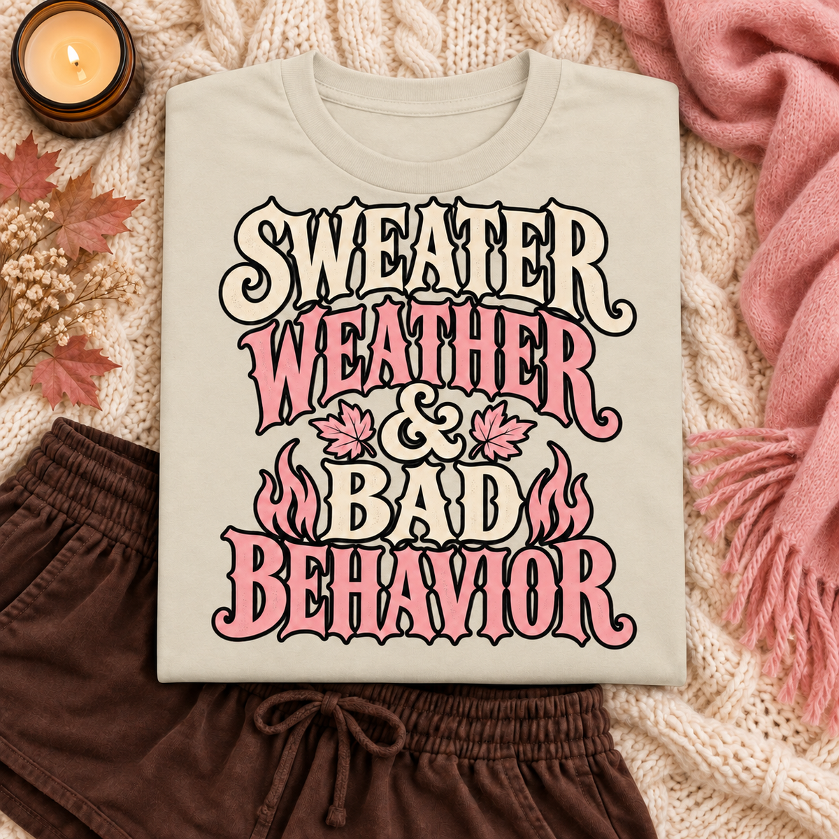 Sweater Weather & Bad Behavior color Natural