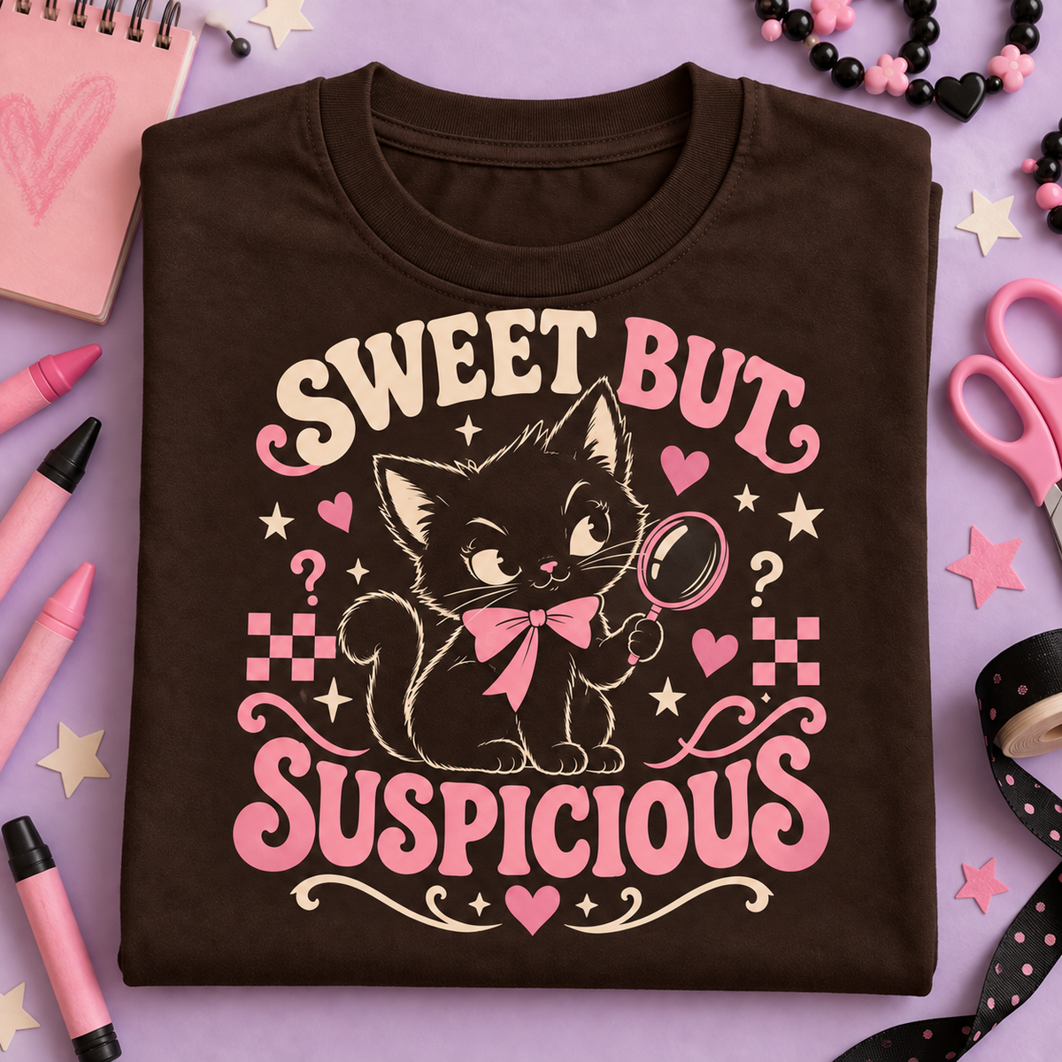 Sweet But Suspicious Youth T-Shirt color Dark Chocolate