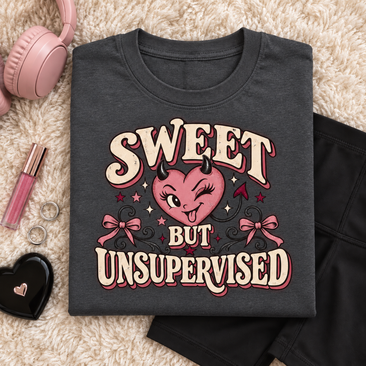 Sweet But Unsupervised color Dark Heather