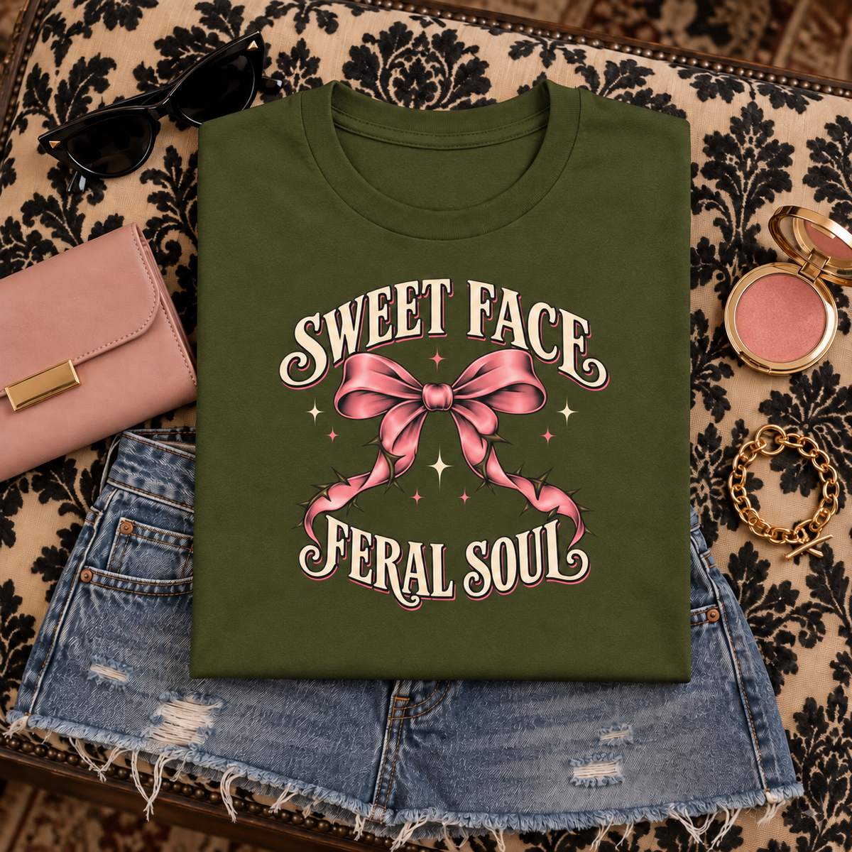 Sweet Face Feral Soul color Military Green