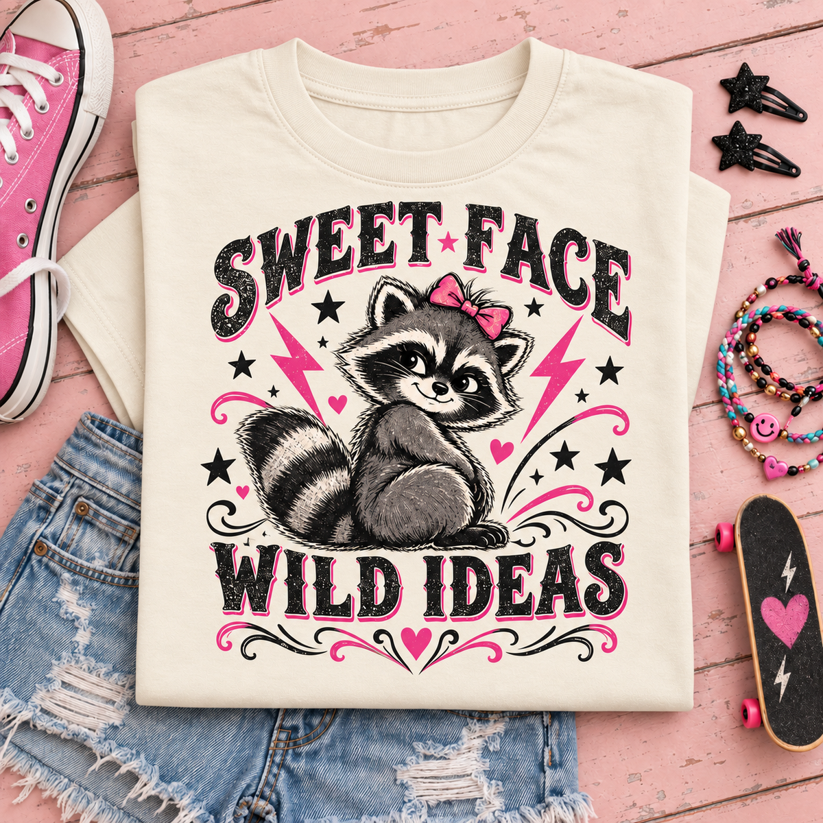 Sweet Face Wild Ideas Youth T-Shirt color Natural