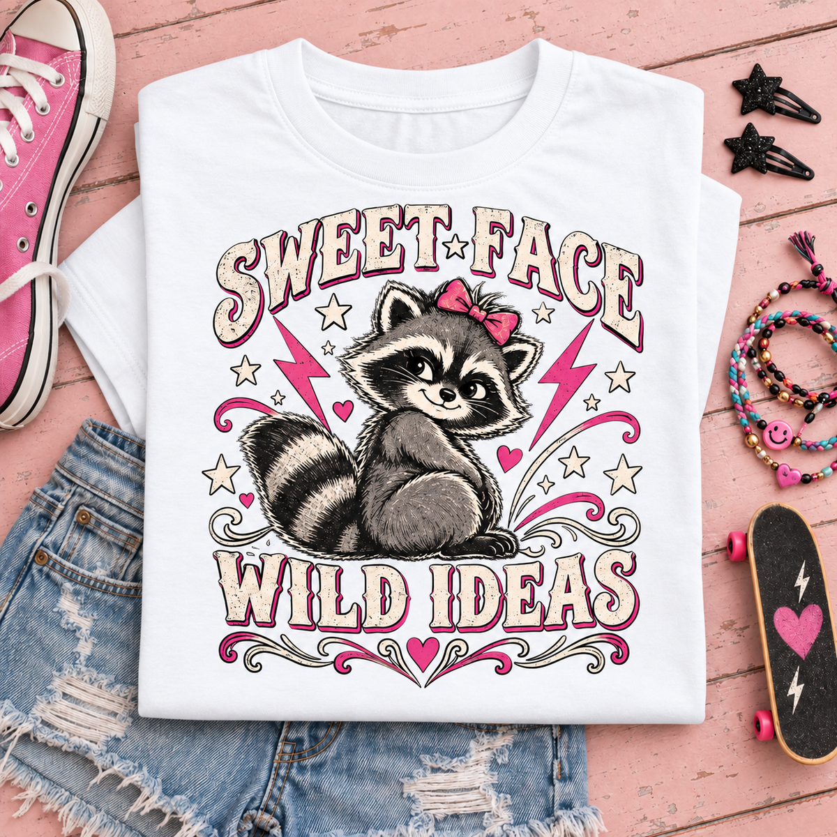 Sweet Face Wild Ideas Youth T-Shirt color White