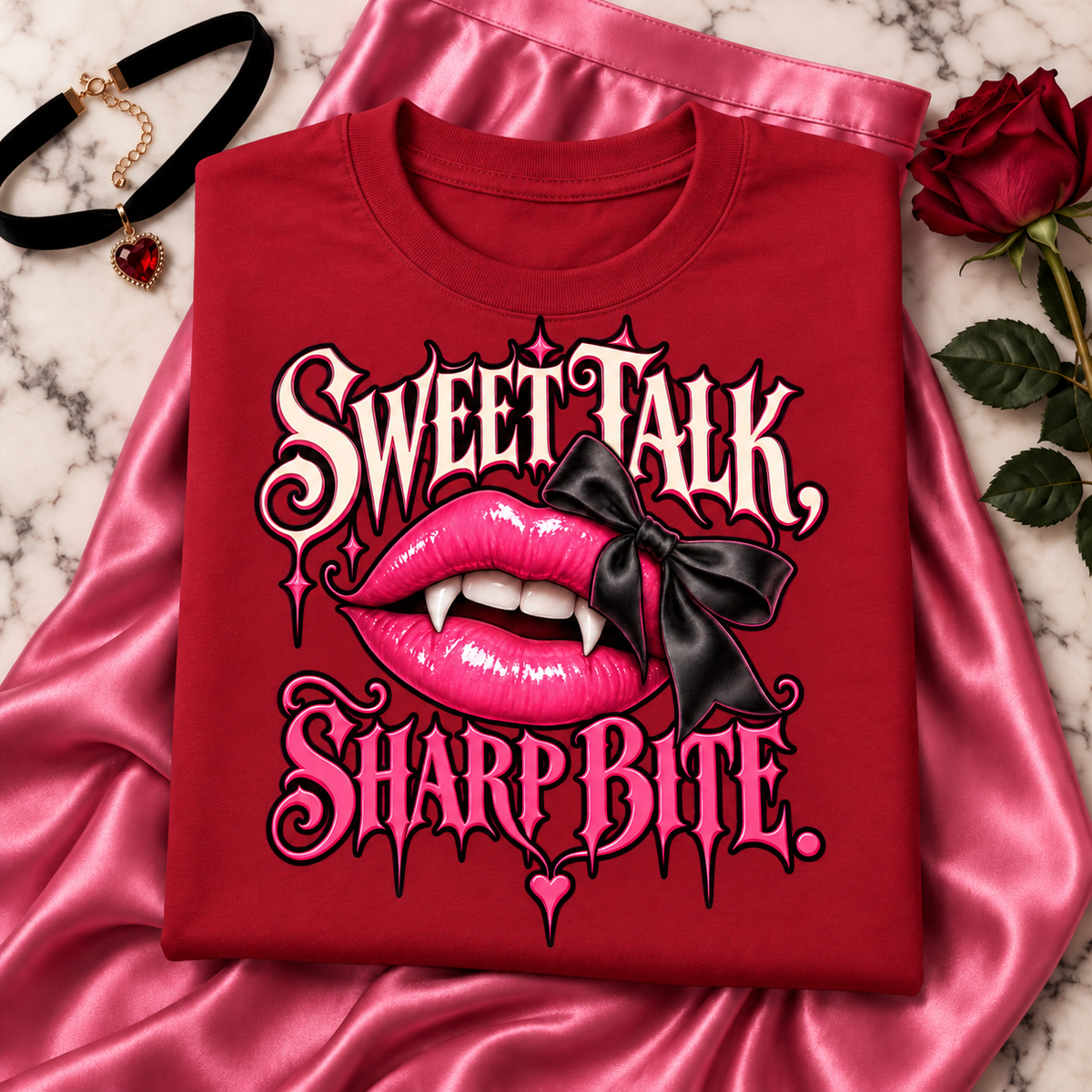 Sweet Talk, Sharp Bite color Red