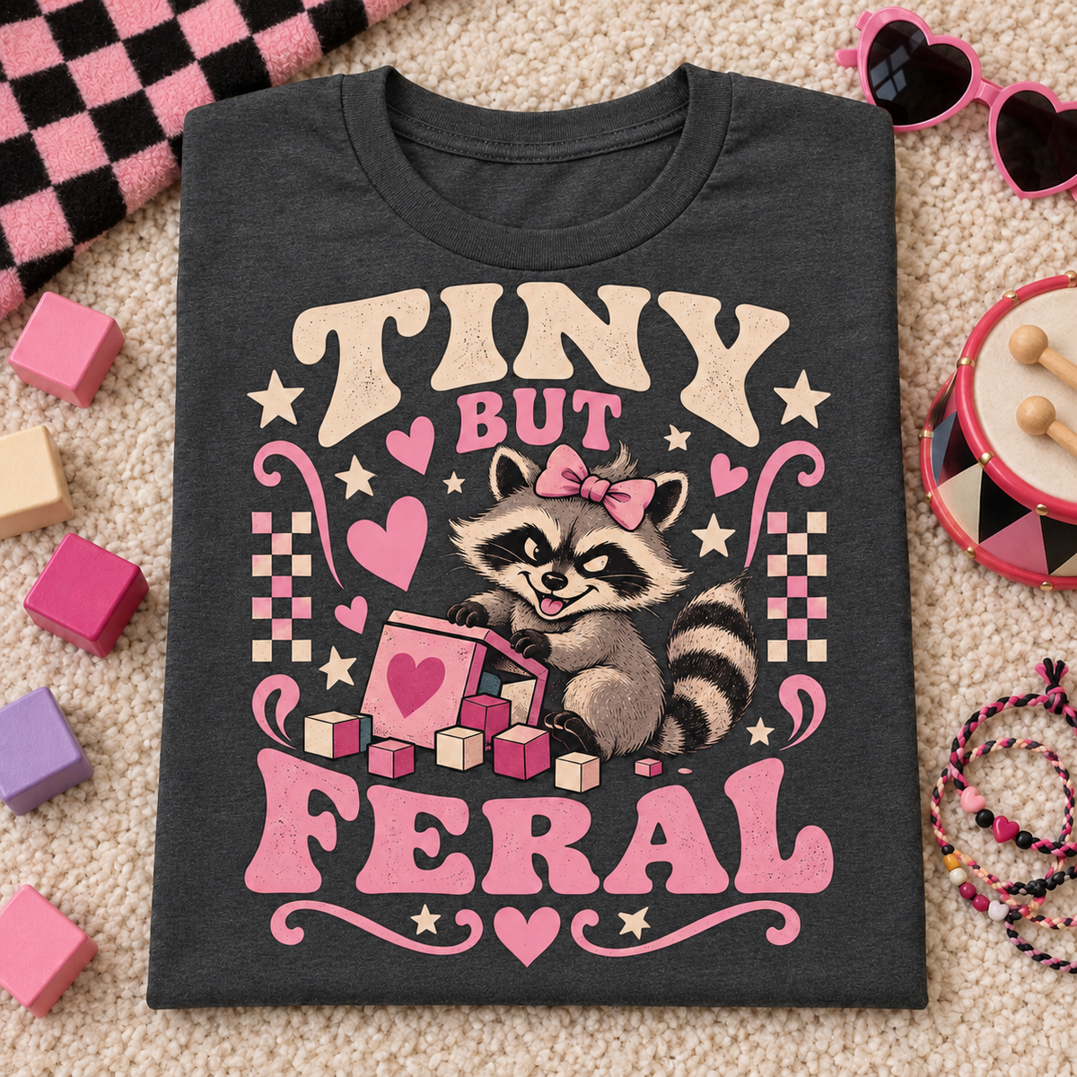 Tiny But Feral Youth T-Shirt color Dark Heather