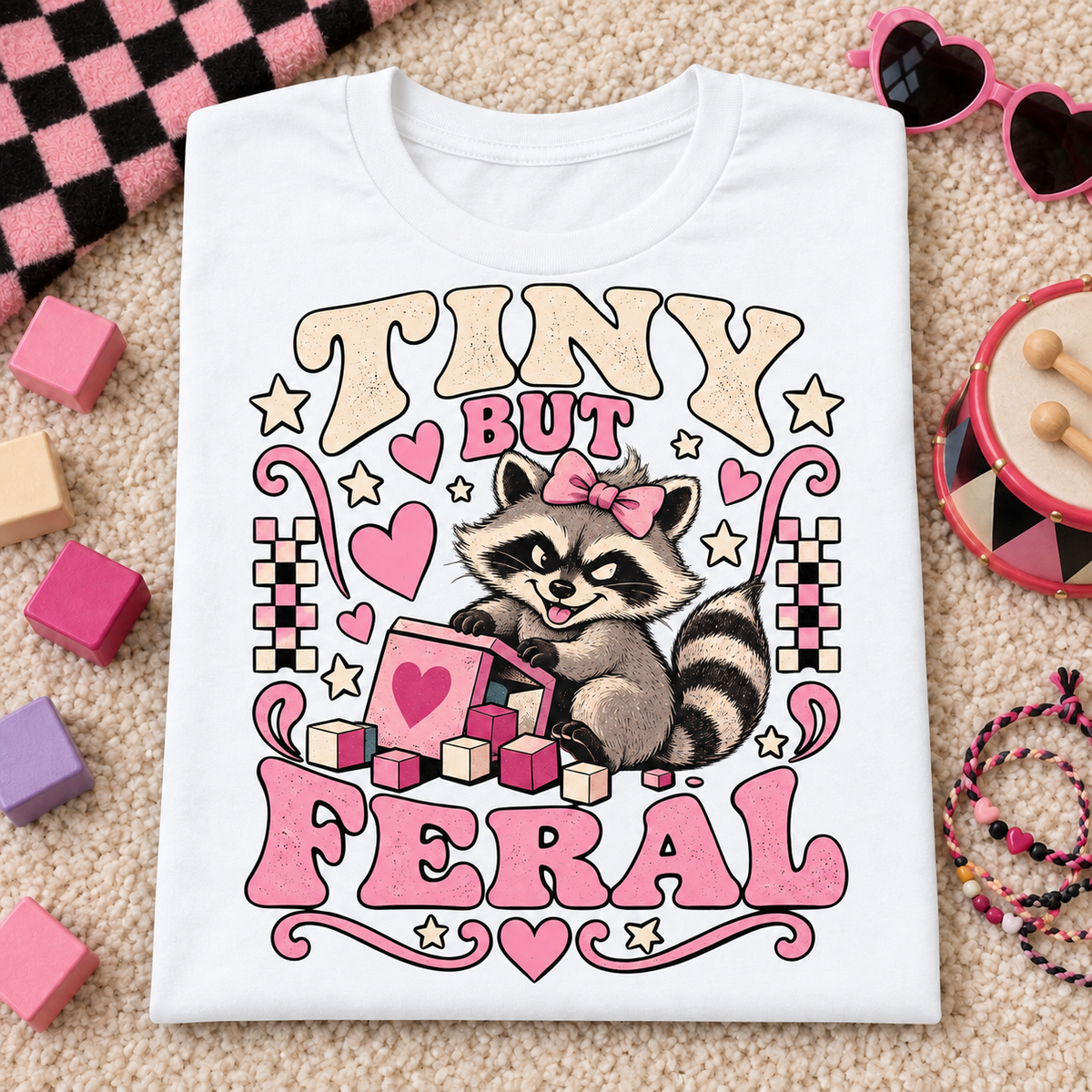 Tiny But Feral Youth T-Shirt color White