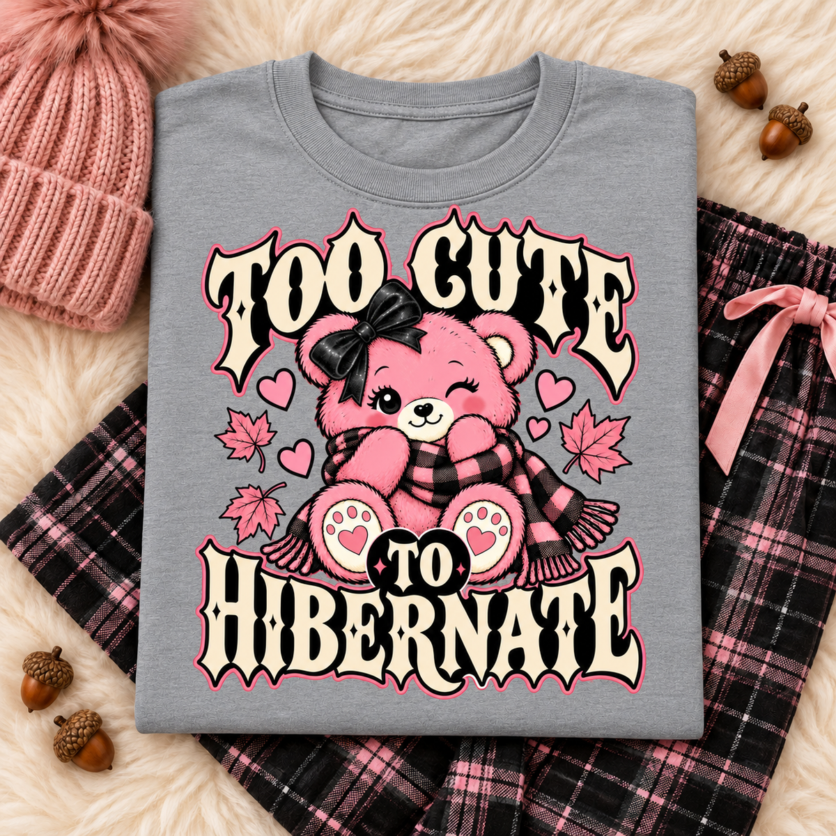 Too Cute to Hibernate color Sport Grey