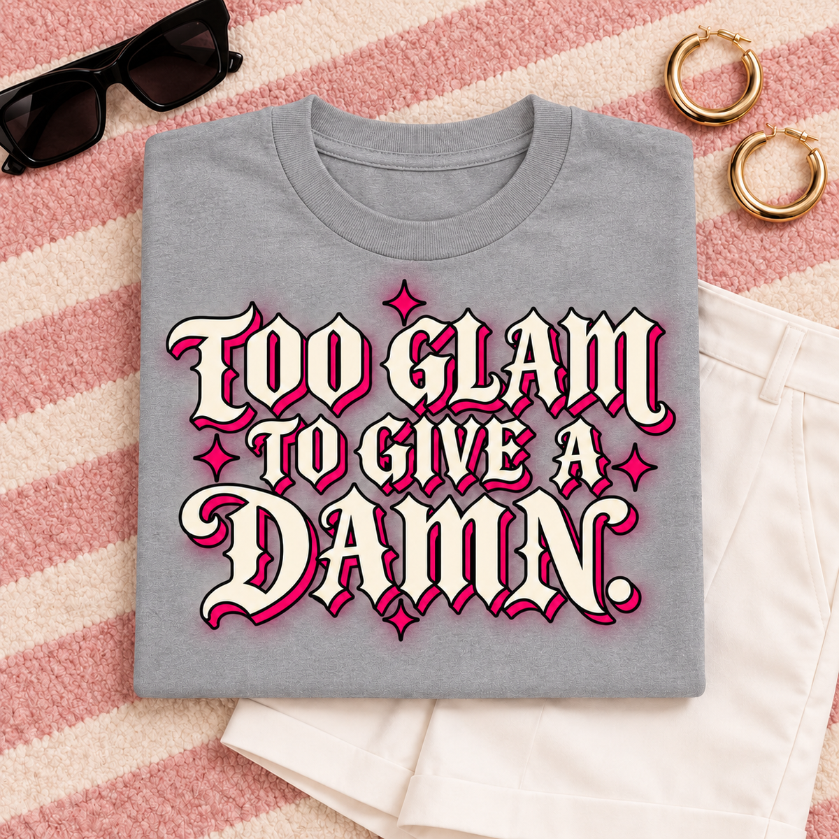 Too Glam to Give a Damn color Sport Grey