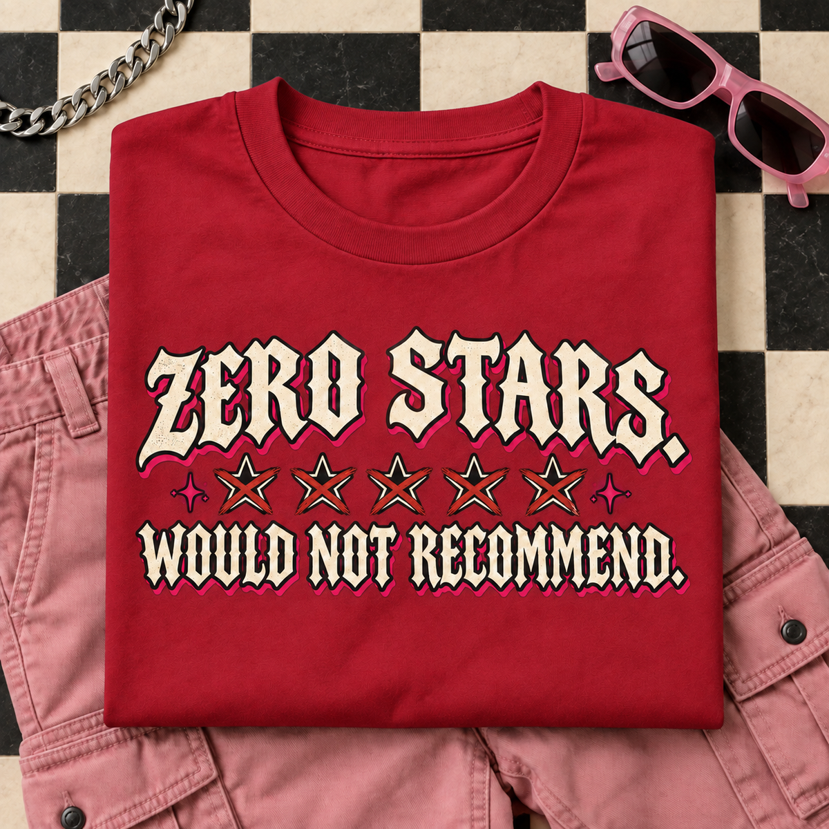Zero Stars. Would Not Recommend. color Red